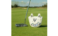 Putter Headcover with Cat Ears Cute Golf Putter Headcover Golf Club Cover PU Leather Soft-Lined for Golfers