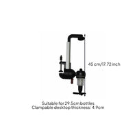 Clamp-on Bottle Dispenser Metal Drinkware Transparent