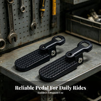 2 Pieces Aluminum Alloy Folding Pegs Lightweight Foldable Rear Foot Pegs Folding Rear Foot Peg Easy to Install for Passengers