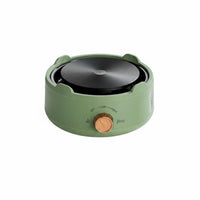 Multi-Functional Espresso Pot Electric Heater Compact Design Mini Electric Burner Adjustable Heat Control Hot Plate Quiet Operation for Office