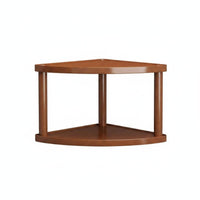 Space Saving 2 Tier Corner Shelf Multi Purpose Corner Display Shelf Unobstructed Design Triangle Desk Organizer Easy to Clean for Dressing Table, Entryway