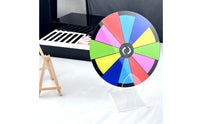 Colored Wedges Tabletop Prize Wheel Black Rim Clear Base Prize Wheel