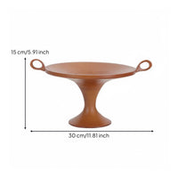 Double Handle Fruit Tray Decorative Retro Wooden Display Tray Fruit Platter for Guesthouse