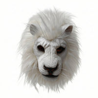 Lion Mask Latex Lion Head Headpiece Textured Creature Head Face Coverings for Halloween, Cosplay