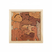 Wooden Puzzle Assembly Matching Grid Smooth Edges Wooden Matching Toy for Preschoolers, Children, Home Education, Classroom