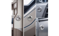 Stainless Steel Embedded Pull Handle Lock Mirror-Polished Flush Pull Lock Low-Profile Hardware Compact for Recreational Vehicle Panels