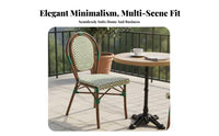 Sturdy Construction French Cafe Chair Lightweight European Cafe Chair Commercial Grade No Assembly Required for Restaurant Owners, Hotel Managers, Event Planners, Balcony, Outdoors, Garden, Backyard