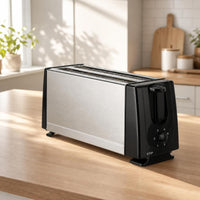 6-Setting Long-Slot Toaster Adjustable 2-Slice Toaster Cancel for Kitchen