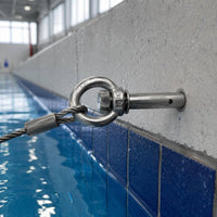 Pool Expansion Bolt with Eye Nut Loop Threaded Expansion Eyebolt for Fixed Installation