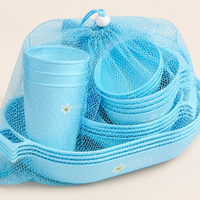 Food-Grade Plastic Tableware Set, 20-Piece, Reusable, For Children, Excursion, Plate Set, For Park, Picnic, Camping