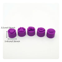 5 Pieces Soft-Touch Pickleball Paddle End Cap Textured Silicone Paddle Cap Guarding Handle Cover Grippy