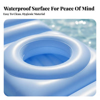 Inflatable Maternity Pillow with Hole Waterproof Maternity Water Lounger Versatile Use Indoor & Outdoor Maternity Mattress with Belly Hole for Beach