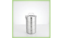 Stainless Steel Belly Tiffin Stacked Insulated Food Carrier Portable Container for Picnic