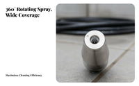 Rust Removing 360 Degree Rotary Nozzle Resistant High Pressure Washer Nozzle Heavy Duty for DIY Enthusiasts, Industrial Cleaning