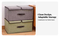 3 Pieces Foldable Frame Storage Box Large Capacity Clothing Container dust-resistantresistant