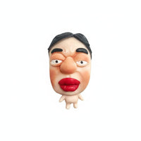 Quick Rebound Squishy Face Toy Stress Relief Rubber Face Squishy Soft Texture Press Doll Cute Design for Desk
