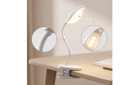 Adjustable Brightness LED Clamp-Mounted Desk Lamp Dimmable Bird-Shaped Lamp with Clamp Flexible Arm Gooseneck Reading Light Eye-Friendly for Students, Bedside