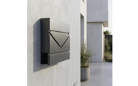 Locking Metal Mailbox Heavy-Duty Wall-Mounted Mailbox Powder Coated Metal Surface Mail Box for Home, Office