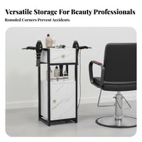 Beauty Salon Trolley Multifunctional Mobile Beauty Trolley Easy to Clean Nail Workstation Cart for Spa Professionals, Massage Therapists, Washroom