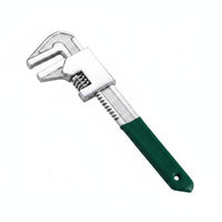 F-Shaped Wrench with Coated Handle Comfortable Adjustable Wrench Non-Slip Spanner for Plumbing, Workshop