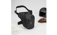 Multi-Purpose Motorcycle Leg Bag Lightweight Motorcycle Drop Leg Bag Water Repellent Expandable Cyclist Thigh Pouch Earphone Port for Travel, Cycling