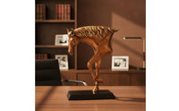 Horse Sculpture with Pedestal Sleek Horse Statue Luxury Ornament for Homeowners, Office