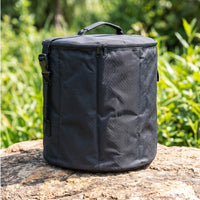 Portable Cylindrical Bag Zippered Bag with Top Handle Safeguarding Heavy-Duty for Travel