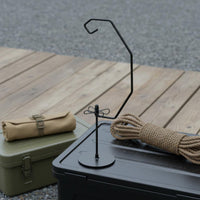 Base Bug Coil Holder Easy to Clean Metal Bug Coil Rack Windproof Camp Lantern Hook Stand Compact for Camping