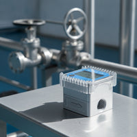Compact Fluid Meter with LCD Display Accurate Digital Fluid Meter Exact Long-Lasting for Technicians, Operators, Fluid Handling, Test Benches, Workshops