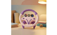 Steering Wheel Toy with 360-Degree baseDegree Rotating Simulated Driving Steering Wheel Realistic for Young Children, Kids, Travel, Playroom