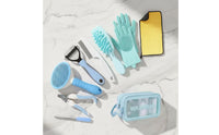 Pet Grooming Kit with Storage Bag Self-Cleaning Dog Grooming Set Organized Organizer for Travel