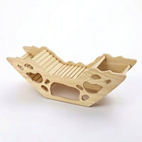 Hamster Tunnel with Ramp Climbing Wooden Hamster Smooth Pet Supply for Hamsters