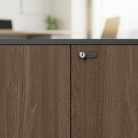 Multi-Functional Office Credenza with Shelves Minimalist Design Low Profile File Cabinet Sideboard with Combination Lock for Study Room