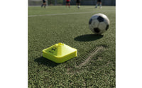 10 Pieces Bright Yellow Flat Marker Discs Stackable Soccer Training Markers Versatile Flat Cones with Center Hole Lightweight for Schools
