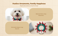 Christmas Pet Scarf Knitted Neck Warmer Navy Cream