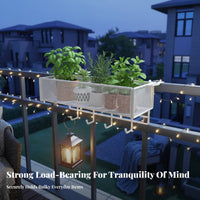 Adjustable Railing Planter Shelf tool-free Installation Hanging Railing Planter