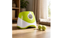 Indoor Outdoor USB Rechargeable Tennis Ball Launcher Compact USB Rechargeable Ball Thrower Front Loading Interactive Fetch Launcher