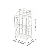 Miniature Shelf with Scrollwork Classic 1/12 Miniature Display Rack Solid Colour Furniture for Tabletop Photography