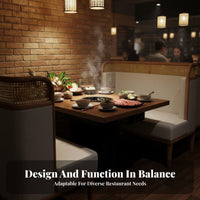 Hong Asian Design Woven Back Dining Chair and Table Set Modern Design Square Table and 4 Chairs Curved Backrest Commercial Furniture Integrated Armrests for Cafe Owners, Interior Designers, Adults, Milk Tea Shop, Hotel Lobby