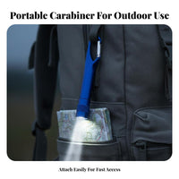 Carabiner Flashlight Aluminum Alloy Body Attachable LED Flashlight Pocket Sized LED Pen Light for Hikers, Backpackers, Everyday Essential, Camping
