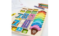 Wooden Number Learning Board Logical Thinking Number Matching Puzzle Shape Recognition for Young Children, Young Kids, Home, Preschool