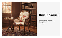 hardwood Wood Frame highsupportive wing chair Armchair Vintage Design Upholstered highsupportive wing chair Armchair Highsupportive Support Single Sofa Thickly Cushioned for Readers, Homeowners, Seniors, Bedroom, Study Room, perusing corner, Home Office