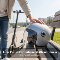 Open-Face Helmet 3C Certified Electric Bike Helmet Four-Season Use Protect Ed Headwear for Motorcyclists, Women, Daily Commute, Commuting