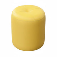 Genuine Leather Upholstered Pouf Light Luxury Design Low Stool Multi-Functional Footrest Space-Saving for Children, Homeowners, Living Room, Beside Coffee Table, Small Spaces, Entryway