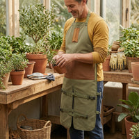 Waterproof Gardening Apron Sturdy Split-Leg Apron Heavy-Duty Flexible for Yard Work