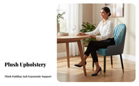 Leather Upholstery Upholstered Wooden Side Chair Nordic Design Upholstered Wood-Leg Chair Padded Seat Dining Seating Ergonomic rearrest for Restaurant Owners, Hotel Managers, Interior Designers, Cafe, Kitchen, Waiting Room, Office