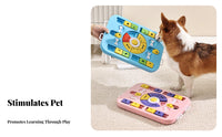 Dog and Cat Food Brain Teaser Squeaky Button Interactive Pet Brain Teaser Feeder