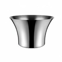 Stainless Steel Ice Bucket Thickened Stainless Steel Champagne Bucket Heavy Duty Large Capacity Beverage Chiller for Bar, Ktv