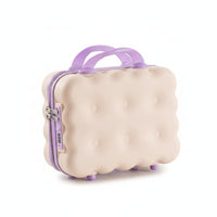 Compact Suitcase-Style Storage Case Padded Portable Case with Handle Travel-Friendly Small for Travelers, Manicurists, Tabletop Organization