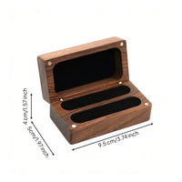 rings Box Wooden rings Box with Slots Hinged Display Case for Couples, Brides